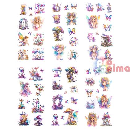 Стикери от PET фолио Феи, 6 листа