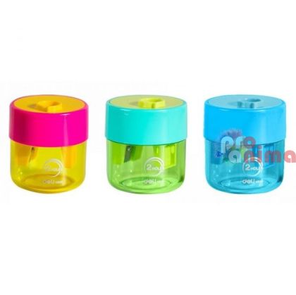 Острилка Deli, двойна, с контейнер