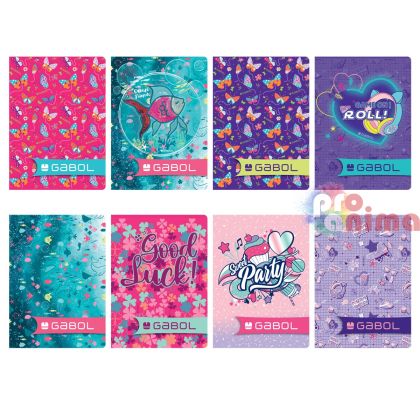 Тетрадка с малки квадратчета, Gabol, A5, 40 листа, за момиче