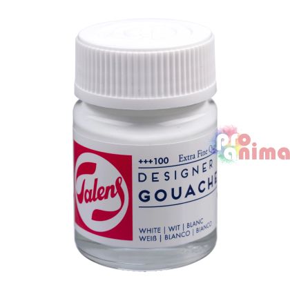 Темперна боя/гваш Talens, 16 ml, бурканче, 100 бяла