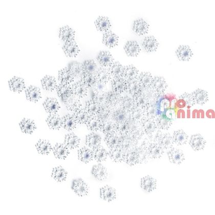 Конфети за декорация DP Craft, опалесцентни снежинки, 9 mm, 80 бр.