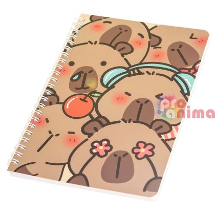 Бележник Капибара, А5, спирала, 50 листа