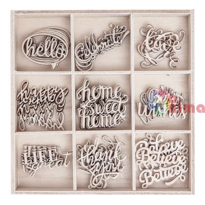 Декоративни дървени фигурки Послания, 45 бр.