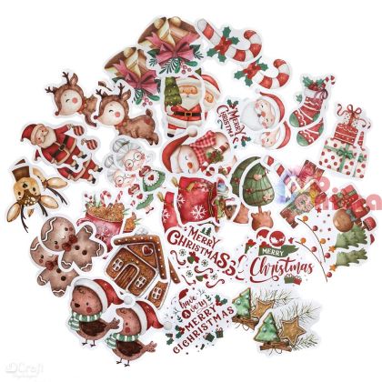 Стикери от винил Уютна Коледа, 4-6cm, 46 бр.