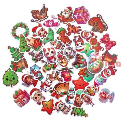 Стикери от винил Коледа, анимация, 50 бр.
