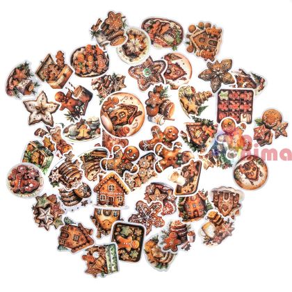 Стикери от винил Джинджифилови човечета, 50 бр.