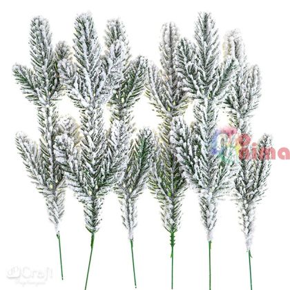 Декоративни снежни борови клонки, 5 бр.