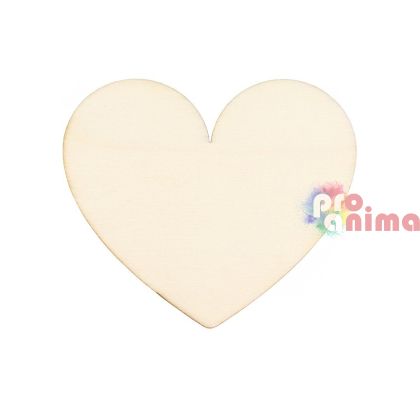 Дървени фигурки за декорация 200 x 170 mm, 5 бр., Сърца