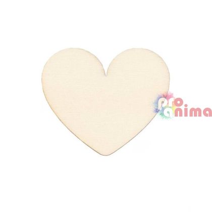 Дървени фигурки за декорация 100 x 85 mm, 20 бр., Сърца