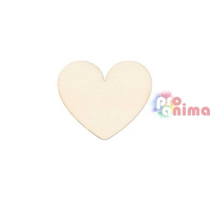 Дървени фигурки за декорация 50 x 43 mm, 60 бр., Сърца