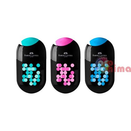 Острилка Faber-Castell Two Tone, двойна, с гума