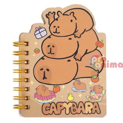 Бележник Капибара семейство, спирала, 50 л.