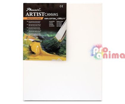 Платно за рисуване Phoenix Professional Cotton, 24 x 30 cm, опънато на дървена рамка