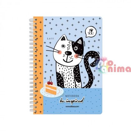 Бележник Drasca Stay PAWsitive A5, 80 листа, Lolli