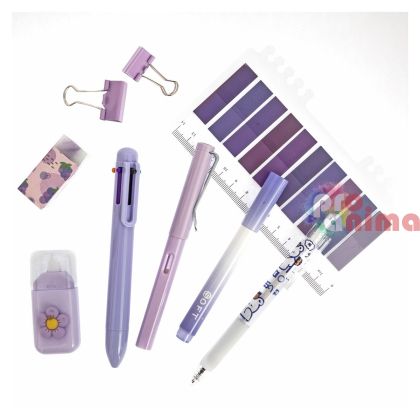 Компплект за училище 9 части Пастелно лилав