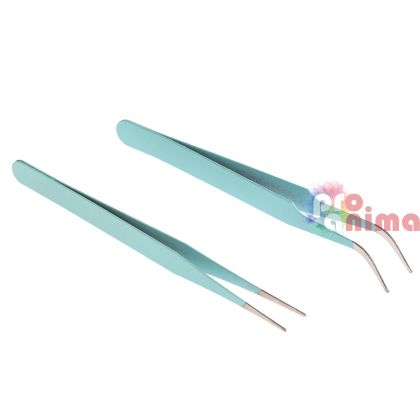 Пинсети прецизни 2 бр. Цвят мента