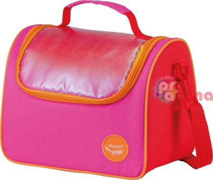 Термочанта за храна Maped Picnik Origins, с дълга дръжка Sunset розова