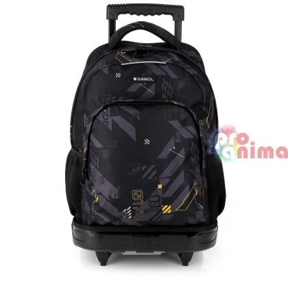 Ученическа раница за момче Gabol Byte - с 1 отделение и свалящи се колелца