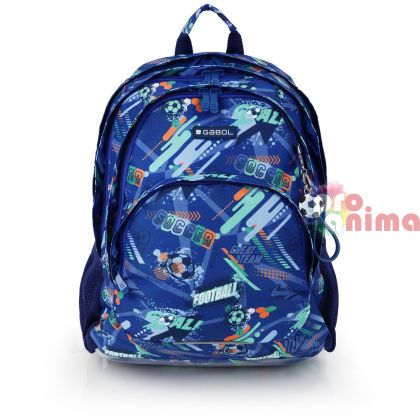 Ученическа раница за момче Gabol Crew с три отделения и мрежест гръб