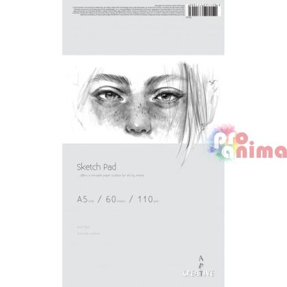Скицник Sketch Pad А5, 60 листа, 110 g/m2