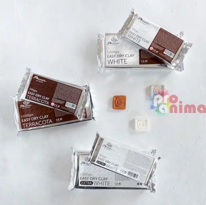 Самосъхнеща глина Phoenix 500 g  теракота, бяла и екстра бяла