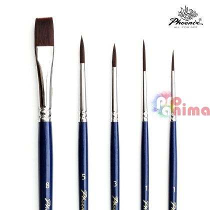 Комплект четки за рисуване с акрил и акварел Phoenix Classic 1 5 бр.