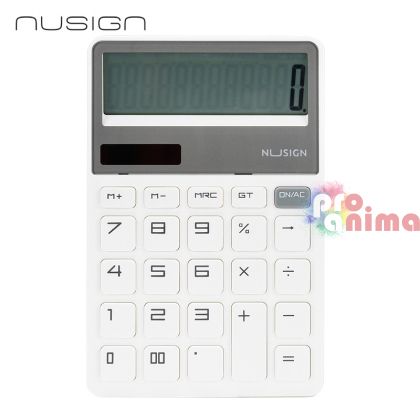 Калкулатор Deli NuSign ENS042 Настолен с 12 цифрен дисплей Бял