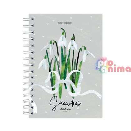 Тефтер Drasca Spring Flowers A5, 120 листа, кокиче