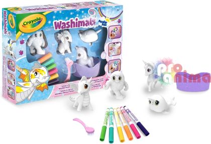 Комплект фигурки за многократно оцветяване Crayola Фантастични животни 4 бр. + 6 бр. маркера