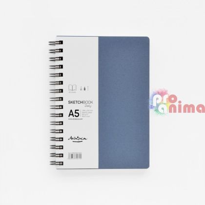 Скицник Drasca Daily Sketchbook A5 Спирала 80 g/m2 80 л. Синя корица Портрет 