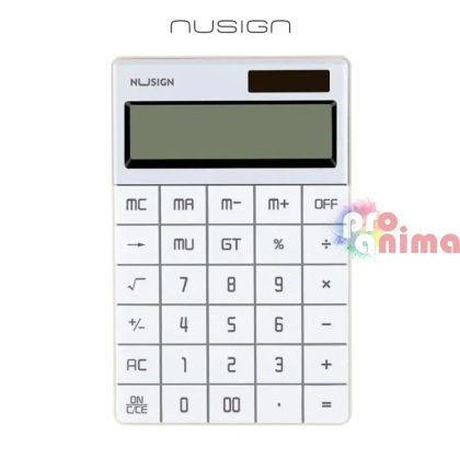 Калкулатор Deli NuSign Classic ENS041 Настолен с 12 цифрен дисплей Бял