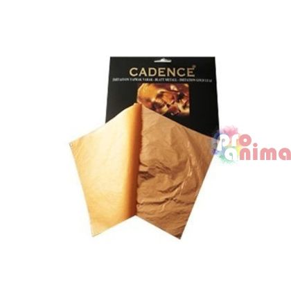 Метално фолио | шлак метал Cadence 16 x 16 cm 25 листа Злато