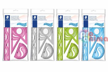 Чертожен комплект Staedtler Ultraflex 4 части- линия 30 cm | два триъгълника | транспортир