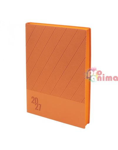Бележник с дати 2027 Термо Flexy с порезка 14.5 × 21 cm Тъмносин и Оранжев