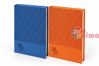 Бележник с дати 2027 Термо Flexy с порезка 14.5 × 21 cm Тъмносин и Оранжев