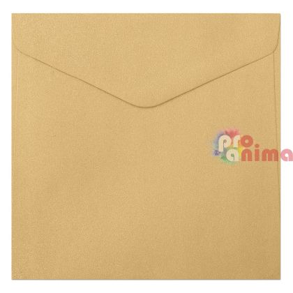Квадратни пликове 160×160 mm, 150 g/m², перлено златен цвят, 10 броя
