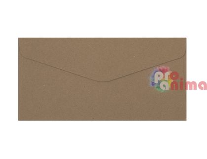 Плик DL 11 x 22 cm 120 g/m2 Тъмнобежов 10 бр.
