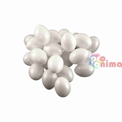 Пластмасови яйца 38 mm, 10 бр.,бели