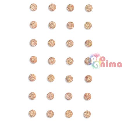 Камъчета (кристали) самозалепващи 8 mm 28 бр. светло розови