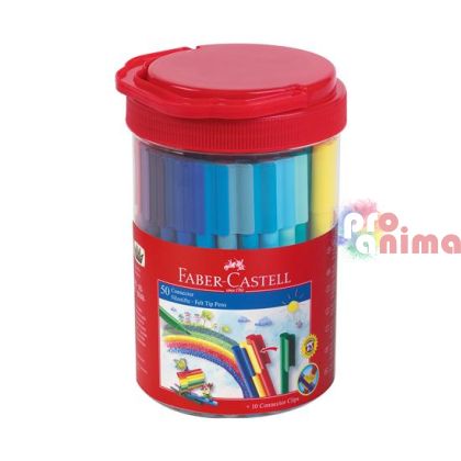Флумастери Faber-Castell Connector 50 цвята