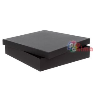 Кутия от картон  30.5 x 30.5 x 6.5 cm черна