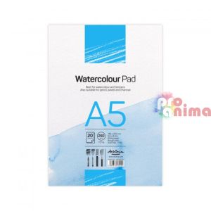 Скицник Watercolour Pad за акварелни бои и темпера А5 20 л 250 g/m2 лепен