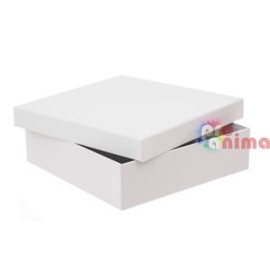 Кутия от картон 23.5x23.5x6.5 cm бяла