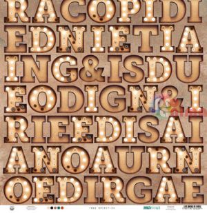 Дизай картон букви латиница