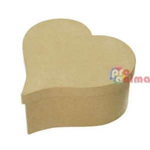 Papier-mache Efco кутия-сърце 5x5x2.5 cm