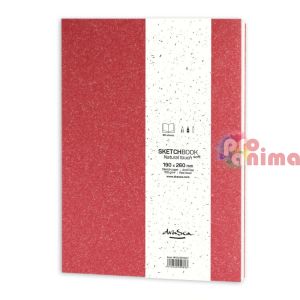 Скицник Natural Touch Soft 19 x 26 cm 80 л 100 g/m2 червен