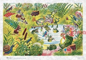 Декупажна хартия оризова KALit A4 Жаби