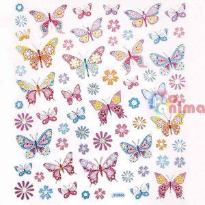 Стикери DP Craft 63 бр. Пеперуди и цветя