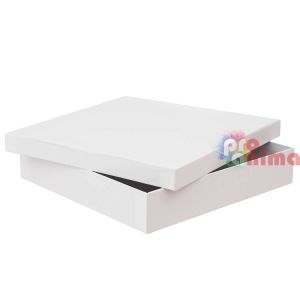 Кутия от картон 33.5 x 33.5 x 6.5 cm бяла