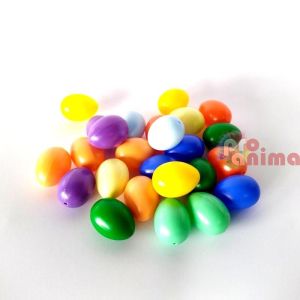 Пластмасови цветни яйца 45 mm, пакет 25 бр